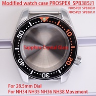 42mm Modified Seiko PROSPEX SPB385J1 Mod NH35 Watch Cases Accessories 316L Stainless Steel Sapphire Crystal Glass For Seiko NH35 NH36 38 Movement Dial 28.50mm 100 meter waterproof