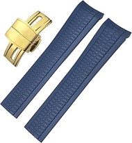 22mm Fluorous Silicone Rubber Watchband for Patek Aquanaut 5168G 5968G Philippe Metal Pins Curved En
