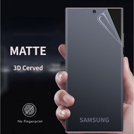 Samsung Galaxy S24 23 S22 S21 S20 S10 S9 S8อัลตร้าพลัส FE Note 8 9 10 20 Plus Matte ไฮโดรเจลปกป้องหน้าจอฟิล์มทีพียู