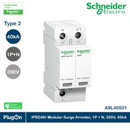 Schneider Electric - iPRD40r modular surge arrester - 1P+N - 350V 40kA with remote transfert l A9L40