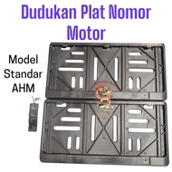 COVER PLAT NOMOR MOTOR AHM /DUDUKAN PLAT NOMOR/BINGKAI PLAT NOMOR UNIVERSAL HONDA VARIO BEAT SCOOPY