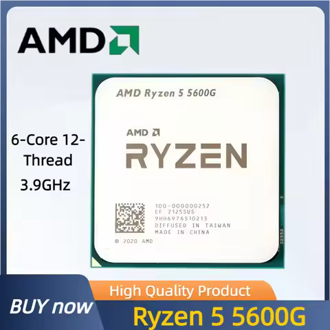 AMD Ryzen 5 5600G R5 5600G 3.9GHz 6-Core 12-Thread 65W CPU LGA AM4 no fan