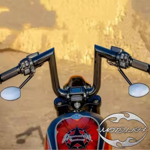 motorcycle 10"12"14"16" Retro Right Angle Bar Handlebars 2 inches For Harley Fat boy Breakout Street