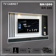 [N Design] Kabinet TV moden 7X5ft/Kabinet Tv dipasang di dinding/Kabinet dewan/Max 80 "TV/Kabinet TV