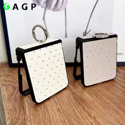 Luxury z Flip 7 SE Case Ring Bracket Glitter Diamond Hinge Case for Samsung Galaxy Z Flip 7 3 4 5 6 