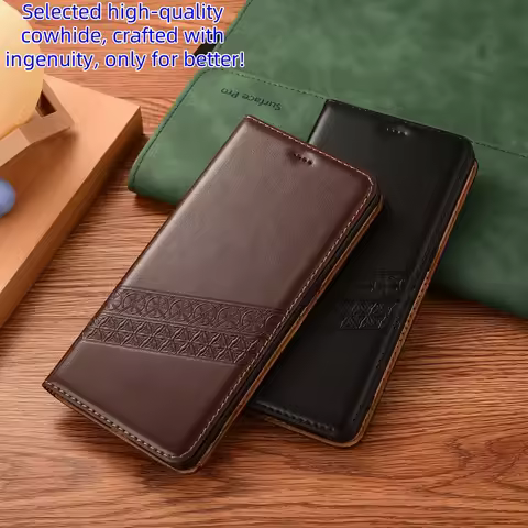 Nappa Pattern Genuine Leather Phone Case For Huawei Mate 30 30E 20 20X Pro Lite RS 4G 5G Magnetic Wa