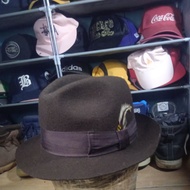 Vool material bird feather fedora hat, size 53