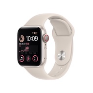 Apple Watch SE 2022 款智能手表 GPS + 蜂窝款 40毫米 星光色 铝金属表壳 星光色运动型表带 MNPJ3CH/A