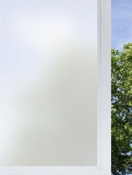 1捲純霧面自粘式窗紙pvc磨砂隱私保護窗貼熱控uv阻擋窗帷布,適用於家庭辦公室推拉門浴室