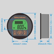 8-80V Waterproof Electricity Meter Battery Capacity Indicator Tester LCD Display Voltage Current Met