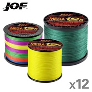 JOF X12 Fishing Line 300M 12 Strands Braided Fishing Line PE Line Abrasion Resistant Floating Line F