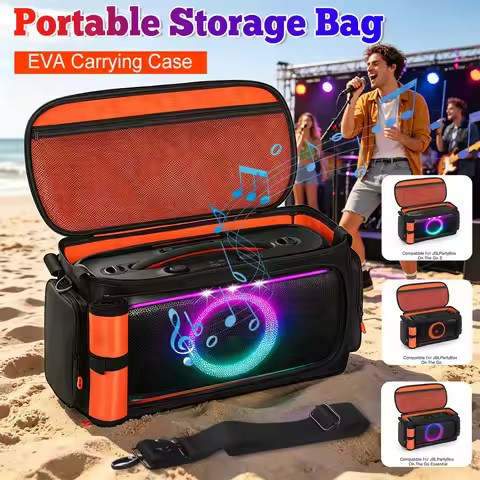 For JBL PartyBox On The Go 2 Storage Bag Portable Party Speaker Dust Case With Mics Pocket For JBL P