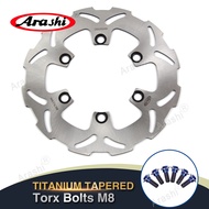 ARASHI 256mm Rear Brake Disc Disk Rotors &amp;Titanium Mounting Bolts For HONDA XLV1000 VARADERO/CB1100N CB1100RS/X1100 ELEVEN/CBR1100XX CB1300 CB1300