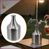 [kokiya] Stainless Steel Beer Keg Portable Mini Growler for Home Brewing Insulated Kegerator System 