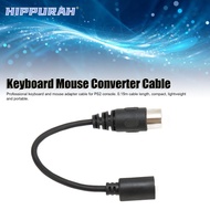 HIPPURAH DIN 5 Pin Male to Mini DIN 6 Pin Female, Plug-and-Play Converter Cable Keyboard Mouse Conve
