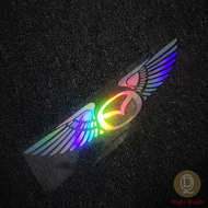 Car modification colorful laser stickers angel wings reflective car stickers door decoration stickers for MAZDA MAZDA2 CX5 BT-50 MAZDA3 MX-5 RF MAZDA6 CX3 CX8 CX9 CX30 Biante 2 3 6 Sedan