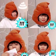 Poop hat, Shit hat, funny stuffed head hat, funny friend troll gift