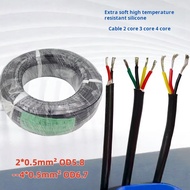Special soft silicone wire 2-core 3-core 4-core high-temperature wire YGG multi-core tin plated wire