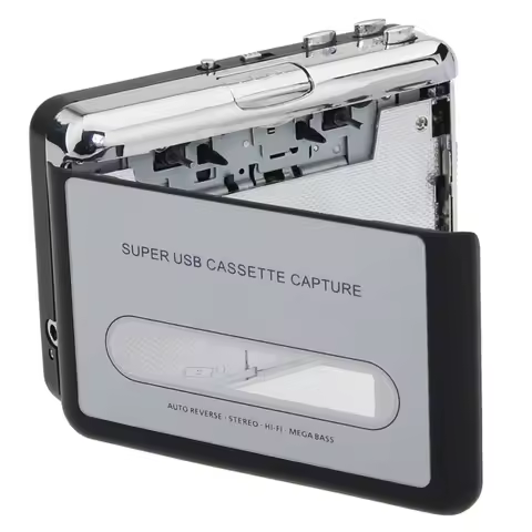 12V Classic USB Cassette Player Cassette to MP3 Converter Capture Audio Music Player Cassette Record