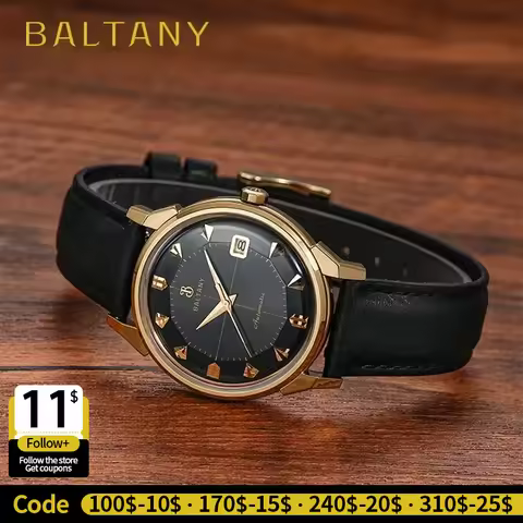 Baltny 36mm Pie-Pan Dial Constellation Homage Watch S4106 Luxury Dress Watch 5Bar 9015 Automation Me