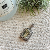 綠水晶-尼泊爾手工925純銀吊墜