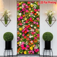 1pc, 2d flat printing Durable Wall Banner 70.9x 35.4in party banner Spring Vibrant Flowers(1) Polyes