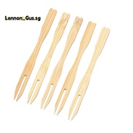 500Pcs Bamboo Appetizer Forks, 3.5 Inch Mini Bamboo Forks ,Disposable Wooden Forks, Small Fruit Food