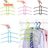 PEONYTWO Clothes Rack Anti-skid Hanger Hook 3 Layer Space Saver