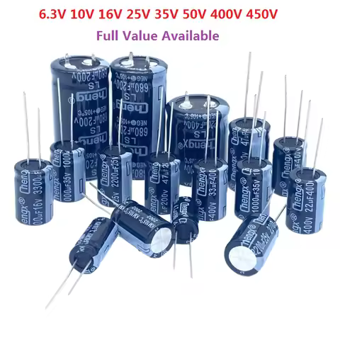 6.3V 10V 16V 25V 35V 50V 400V 450V 1UF 2.2UF 4.7UF 10UF 1000UF 22UF 33UF 47UF 470UF 100UF 220UF Alum