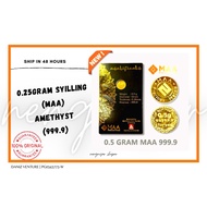 Emas 0.5g Syiling MAA (999.9) AMETHYST 💥READY STOCK 💥  | Gold bar 0.25 gram 0.5gram 0.25g Goldbar 999.9 1 gram 1g
