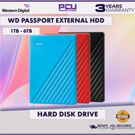 WD Western Digital My Passport 1TB / 4TB / 6TB / USB 3.0 Portable External Hard Disk Drive Blue / Re
