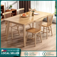 4-seater Dining Table Set Nordic Style Dining Table, Solid Wood 120CM, 4-seater Simple Home Kitchen, Living Room Kitchen, Dining Table Set, Wooden Dining Table, Kitchen
