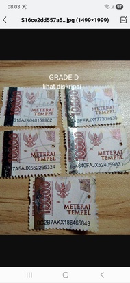Materai asli 10000 (D 50pcs)