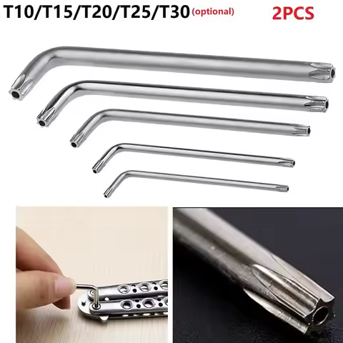 2 pcs Torx Screwdriver T30 T20 T25 T10 T15 Double End 2 Ways Mini Torx Screwdriver Spanner Wrench To