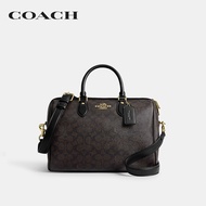 COACH กระเป๋าถือผู้หญิงรุ่น Rowan Large Satchel Bag In Signature Canvas CV959 IMXAQ สีน้ำตาล