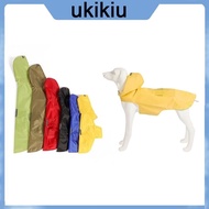 UKI Dogs Rain Coat Waterproof Hoodie Jackets Rain Ponchos Pet Rain Coat with Reflective Strips Outdo