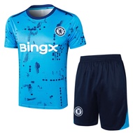 Chelsea Fan Edition Short Sleeve Football Kit Blue Training Uniform Sports Shorts for Men Large Size