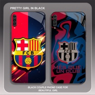 HK-20 FC Barcelona Glass KACA Casing for Samsung Note A70 10Plus A10 A70S A7 10 A50 A02 2018 Pro