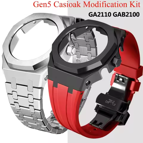 Mod Kit GEN4 Gen5 GA2100 Metal Bezel for G shock Casioak Modification 4th Generation Rubber&Steel Wa