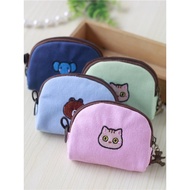 coin pouch coin purse Canvas Coin Purse Girl Card Bag Student Earphone Bag Shell Coin Bag Zipper Min