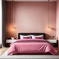 Elegant Dusty Rose Ranforce Single Quilt Cover, 135 x 200 cm, 100% Cotton, 155 Thread Count, Button