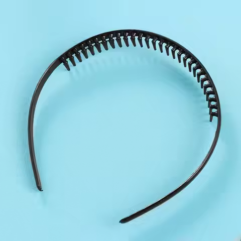 1PC Men's Fashion Black Plastic Toothed Headband Sports Hairband Football Soccer Headband Alice Hair