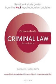Criminal Law Concentrate: Law Revision And Study Guide, 4e