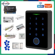 Tuya Wifi RFID Access Control System Kits Fingerprint Gate Opener Smart Home Security Digital Electronic Magnetic Door Lock Kit