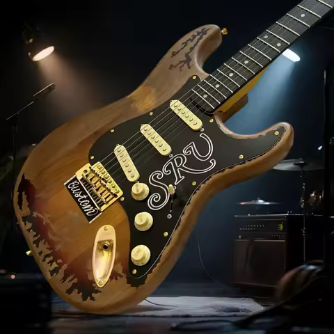 Brown SRV ST Special Customized Edition Alder Wood Body Rosewood Fingerboard Band Solo Blues Guitar