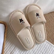 Indoor Slippers Female Cute Linen Slippers