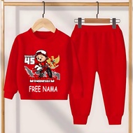 MERAH Red and White Shirt for Girls and Boys 80th Uniform 17An Anniversary Hat Suit 1945 Indonesian 