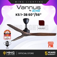 (Sirim) ALPHA VANNUS Ceiling Fan KS1 60" 56" Remote Control 6+6 Speed 5 ABS Blade Kipas Siling Syili