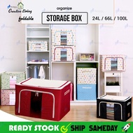Realeos Storage Bag Storage Box 24L /66L /100L Dot Large Capacity Cloth Organization Foldable Storag
