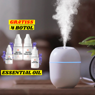 Air Humidifier Diffuser Uap Aroma Terapi Bayi Lampu Tidur / Lampu Kamar Gratis 2 Botol Essential Oil Uap Untuk Bayi / Uap Air Ruangan / Air Purifier / Alat Penyembur Ruangan